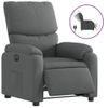 Sillón Reclinable Eléctrico De Tela Gris Oscuro