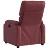 Sillón Masaje Reclinable Eléctrico Cuero Sintético Rojo Tinto