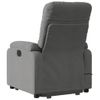 Sillón Masaje Eléctrico Reclinable Elevable Tela Gris Oscuro