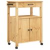 Carrito De Cocina Monza Madera Maciza De Pino 60x40x90 Cm