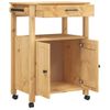 Carrito De Cocina Monza Madera Maciza De Pino 60x40x90 Cm