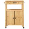 Carrito De Cocina Monza Madera Maciza De Pino 60x40x90 Cm