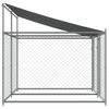 Jaula De Perros Techo Y Puertas Acero Galvanizado Gris 4x2x2 M