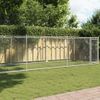 Jaula De Perros Con Puerta Acero Galvanizado Gris 8x2x1,5 M