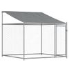 Jaula De Perros Techo Y Puerta Acero Galvanizado Gris 2x2x2 M