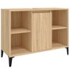 Armario De Lavabo Madera Contrachapada Roble Sonoma 80x33x60 Cm