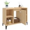 Armario De Lavabo Madera Contrachapada Roble Sonoma 80x33x60 Cm