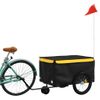 Remolque Para Bicicleta Hierro Negro Y Amarillo 30 Kg