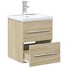 Mueble De Baño Con Lavabo Integrado Roble Sonoma