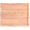 Tablero Mesa Madera Tratada Borde Natural Marrón 80x60x(2-4) Cm