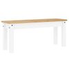 Banco De Comedor Panama Madera Maciza Pino Blanco 105x30x45 Cm