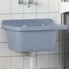 Fregadero Lavabo De Pared Resina Gris 50x35x24 Cm