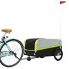 Remolque Para Bicicleta Hierro Negro Y Verde 45 Kg