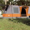 Tienda De Camping Con Túnel 4 Personas Impermeable Gris Naranja