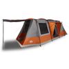 Tienda De Camping Con Túnel 4 Personas Impermeable Gris Naranja