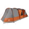 Tienda De Camping Con Túnel 4 Personas Impermeable Gris Naranja