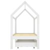 Estructura De Cama Infantil Cajón Madera Pino Blanco 80x160 Cm