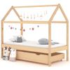 Estructura De Cama Infantil Con Cajón Madera De Pino 80x160 Cm