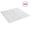 Paneles De Pared 48 Uds Xps Amatista Blanco 50x50 Cm 12 M²