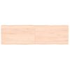 Tablero De Mesa Madera Maciza Borde Natural 140x40x(2-6) Cm