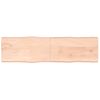 Tablero De Mesa Madera Maciza Borde Natural 220x60x(2-6) Cm