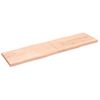 Tablero De Mesa Madera Maciza Borde Natural 220x60x(2-6) Cm