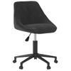 Silla De Oficina Giratoria De Terciopelo Negro