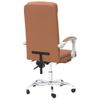 Silla De Oficina Reclinable Cuero Sintético Marrón