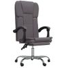 Silla De Oficina Reclinable Cuero Sintético Gris