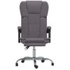 Silla De Oficina Reclinable Cuero Sintético Gris