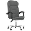 Silla De Oficina Reclinable De Tela Gris Oscuro