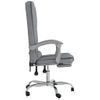 Silla De Oficina Reclinable Con Masaje De Tela Gris Claro