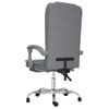 Silla De Oficina Reclinable Con Masaje De Tela Gris Claro