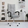 Silla De Oficina Reclinable De Tela Gris Claro