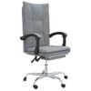 Silla De Oficina Reclinable De Tela Gris Claro