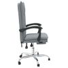 Silla De Oficina Reclinable De Tela Gris Claro