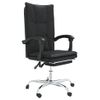 Silla De Oficina Reclinable Cuero Sintético Negro