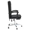 Silla De Oficina Reclinable Cuero Sintético Negro