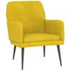 Sillón De Terciopelo Amarillo 62x79x79 Cm