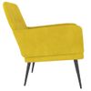 Sillón De Terciopelo Amarillo 62x79x79 Cm