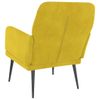 Sillón De Terciopelo Amarillo 62x79x79 Cm