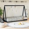 Estructura De Cama Para Niños Madera De Pino Negro 90x200 Cm