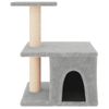 Rascador Para Gatos Con Postes De Sisal Gris Claro 48 Cm