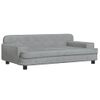 Cama Para Perros De Terciopelo Gris Claro 90x53x30 Cm