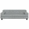 Cama Para Perros De Terciopelo Gris Claro 90x53x30 Cm