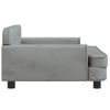 Cama Para Perros De Terciopelo Gris Claro 90x53x30 Cm