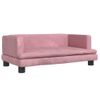 Cama Para Perros De Terciopelo Rosa 80x45x30 Cm