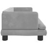 Cama Para Perros De Terciopelo Gris Claro 80x45x30 Cm