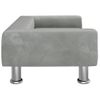 Cama Para Perros De Terciopelo Gris Claro 70x45x26,5 Cm