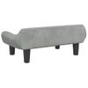 Cama Para Perros De Terciopelo Gris Claro 70x40x24 Cm